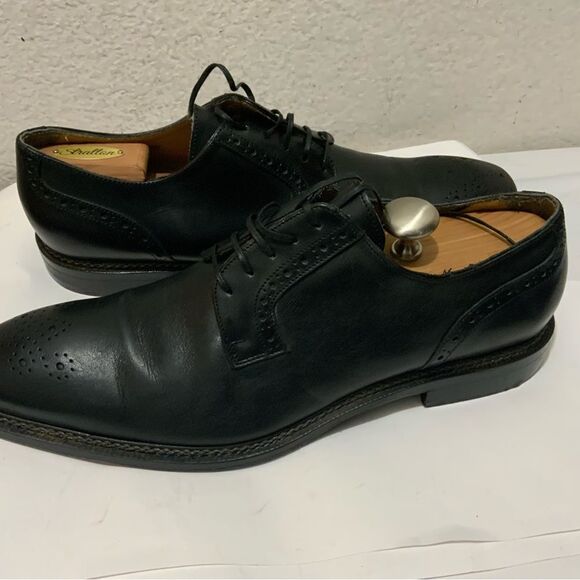 Jose Real BLACK - VERO CUOIO Italian Leather Mens Shoes size 46 lace up - Picture 15 of 16